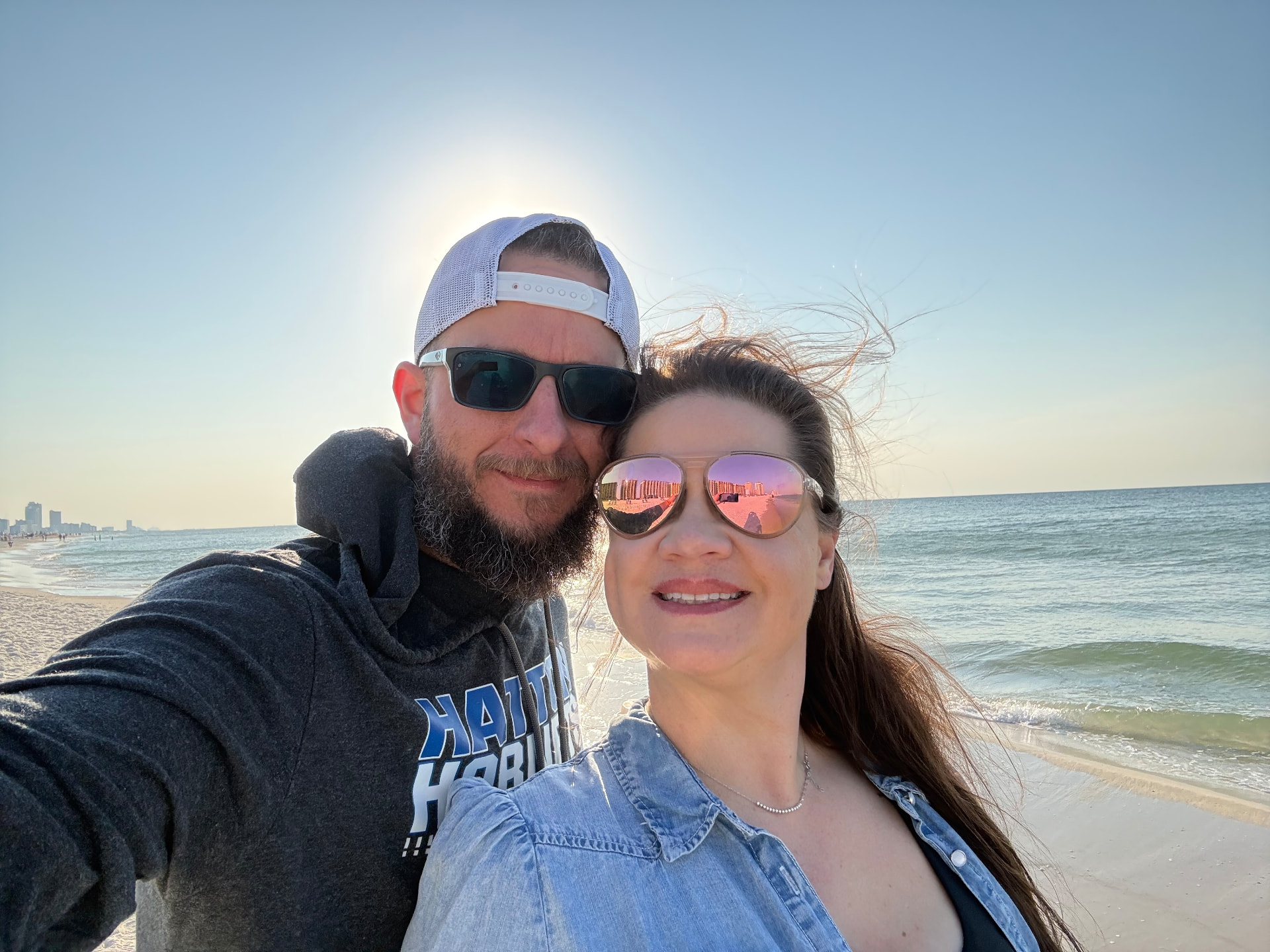 Nick and SueAnn at the beach